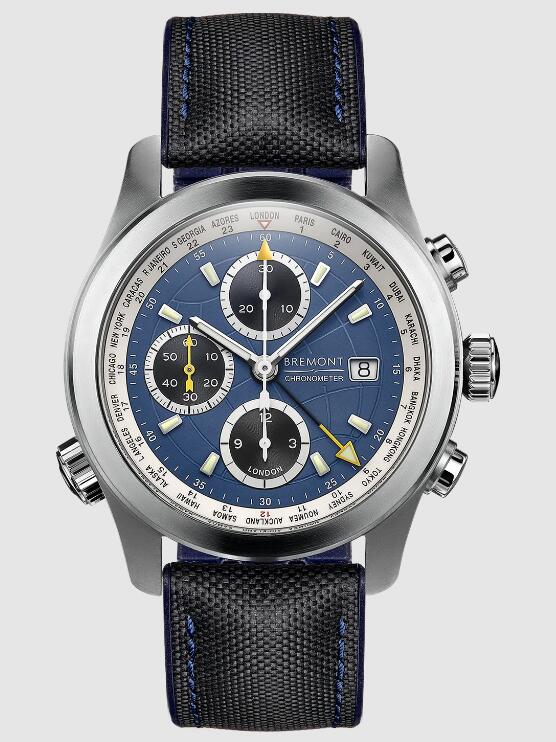 Replica Bremont Watch ALT1-WT Blue Dial Leather Strap